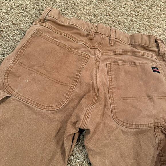 Dickies Carpenter Painter Workwear Utility Pocket Tan Pants Paint Splatter Wear - Picture 4 of 8